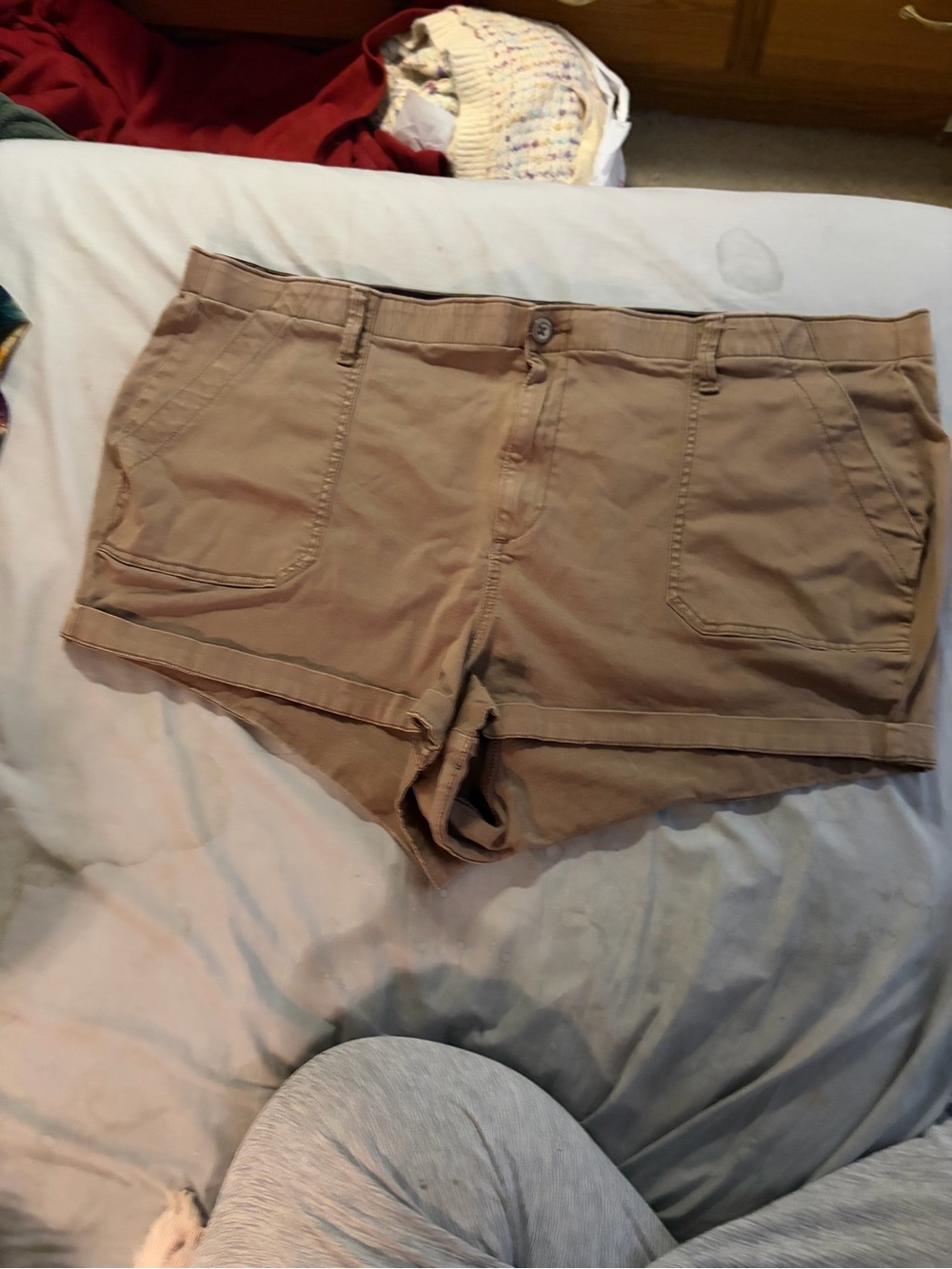 Kids Tan Skort with Front Patch Pockets